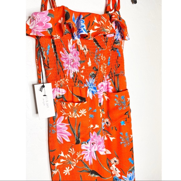 ALI & JAY Sangaria Floral Ruffle Pants Jumpsuit XS - Picture 7 of 8